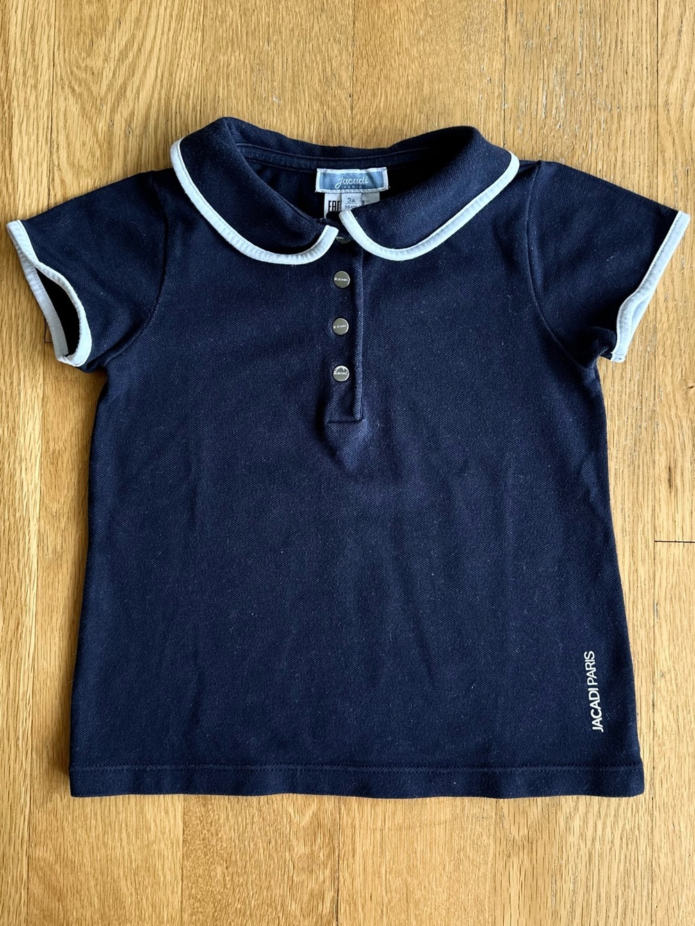 Jacadi Navy Polo Top with White Trim